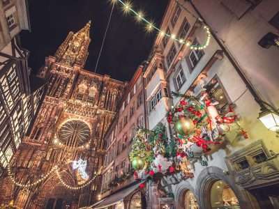 Cathédrale Notre-Dame de Strasbourg et rue Mercière