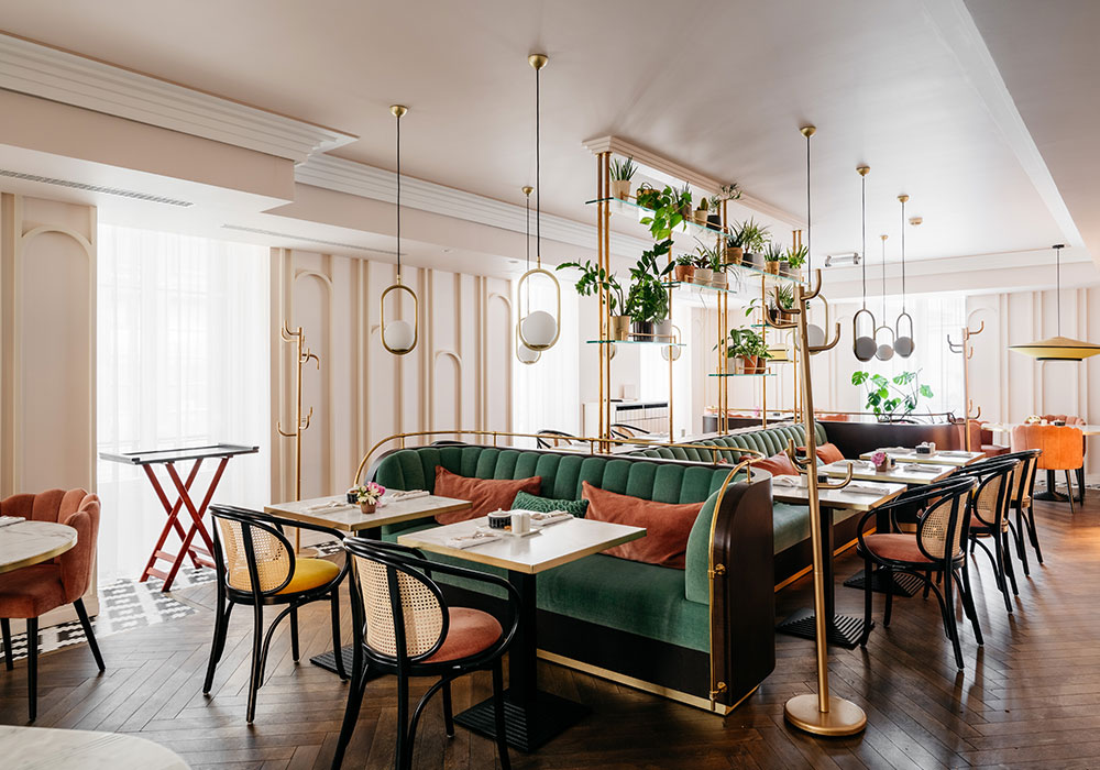 Frühstücksraum des Hotels Maison Rouge